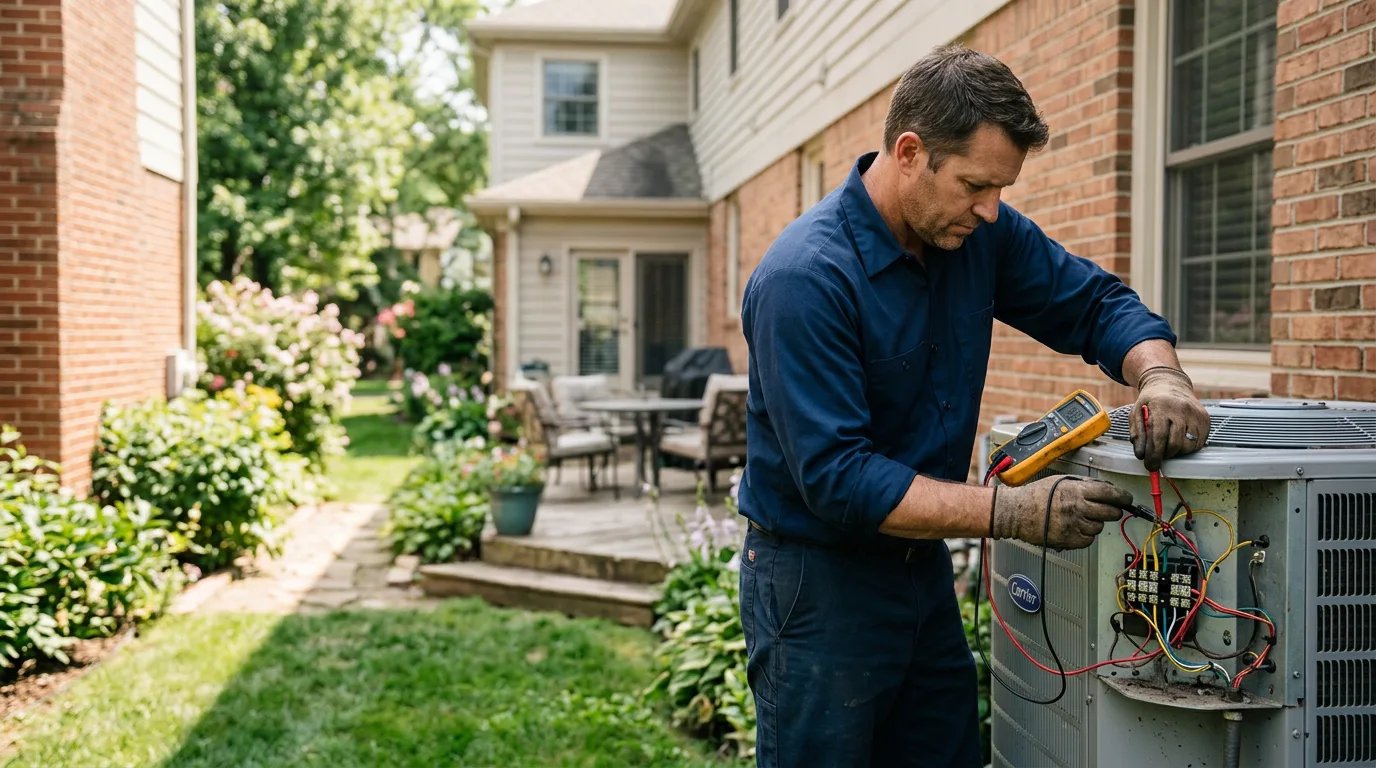 HVAC technician working near Sangerfield, NY